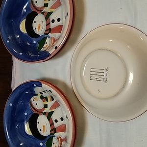 Snowman xmas bowls